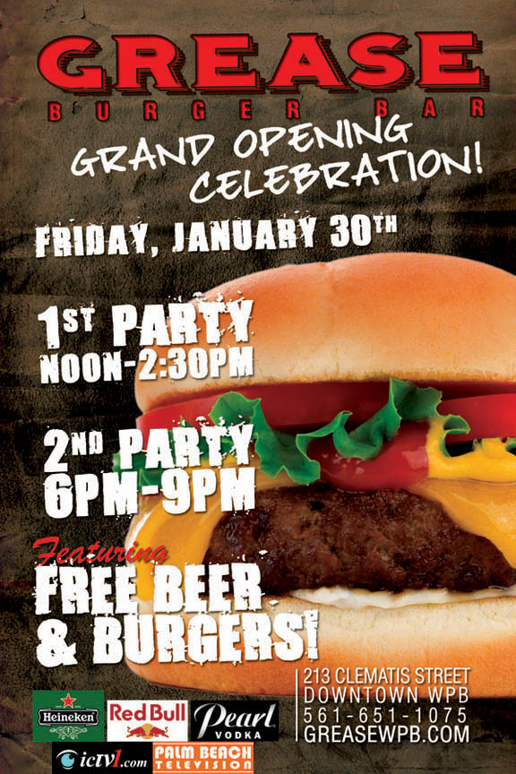 FLORIDA RESTAURANTS GREASE BURGER BAR CLEMATIS STREET DOWNTOWN WEST